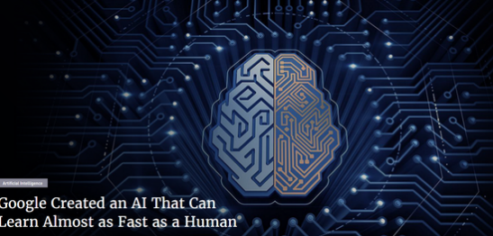 谷歌开发出超速人工智能，其学习效率可赶上人类