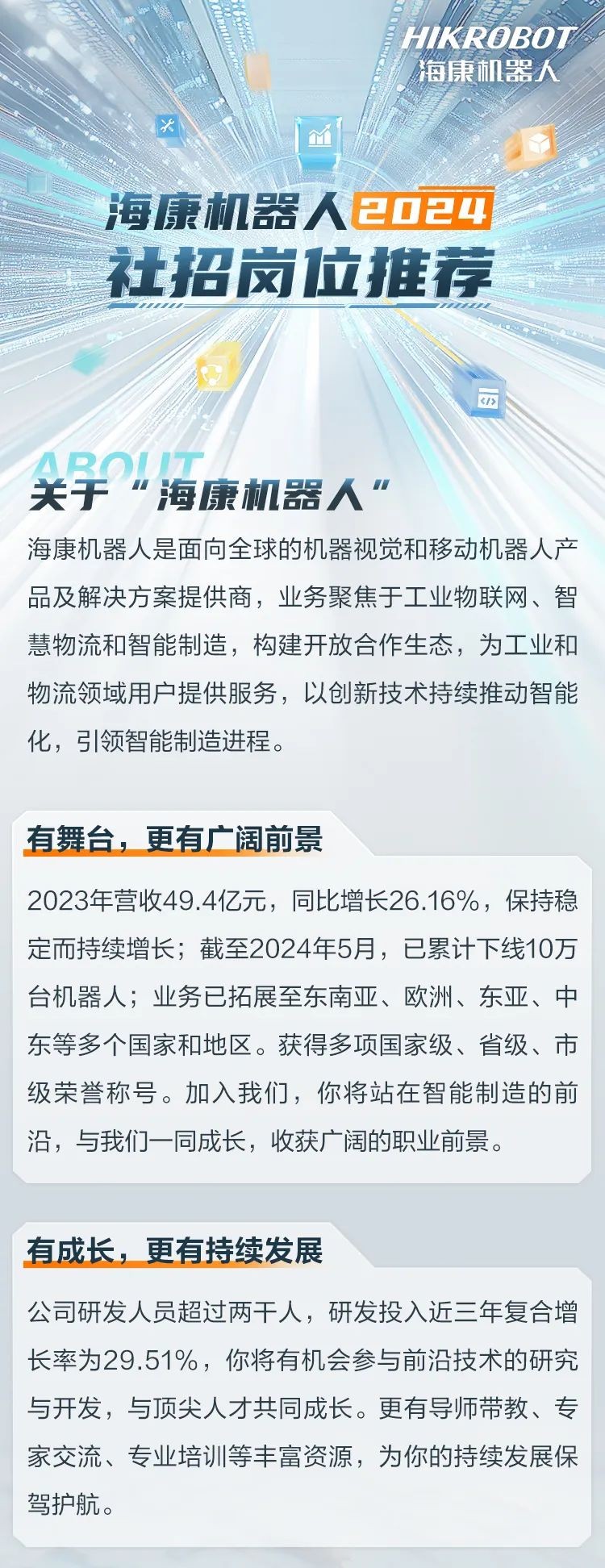 海康机器人大批社招岗位放出！快来投简历吧